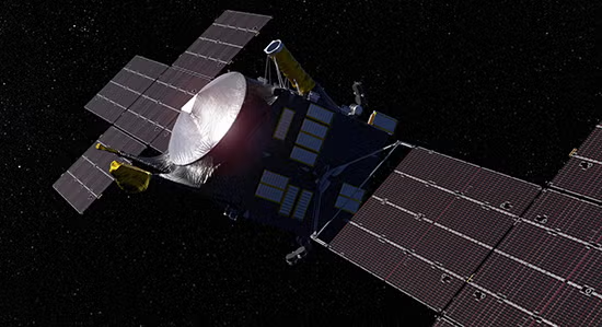 The Psyche spacecraft exploring asteroid Psyche